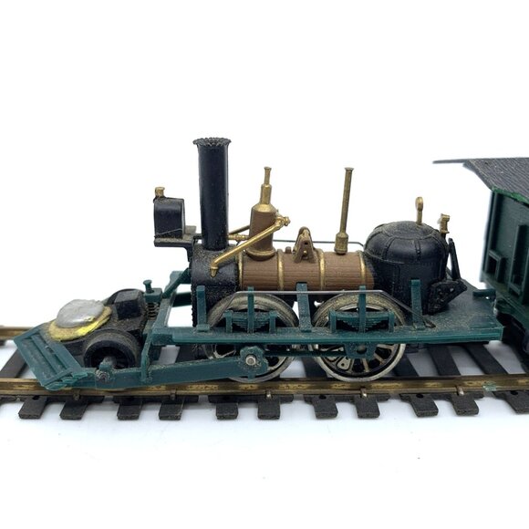 Bachmann John Bull 2-4-0 Steam Locomotive w/Tender HO Hong Kong Green Brass Vtg - Picture 2 of 16
